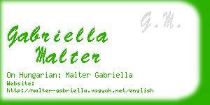 gabriella malter business card